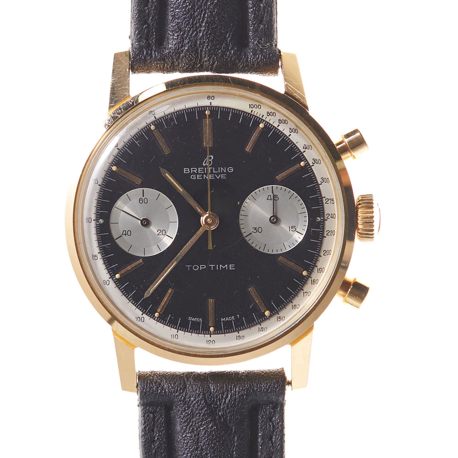 Breitling Rare 18K Yellow Gold Top Time Ref. 2004 Chronograph Wristwatch (1 of 4)