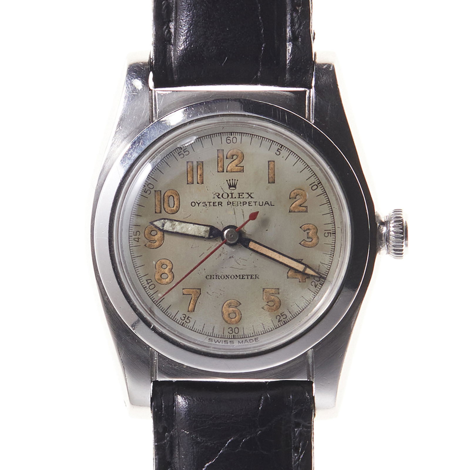 Rolex Bubbleback Ref. 2490 Stainless Steel Wristwatch, Circa 1946 (1 of 3)