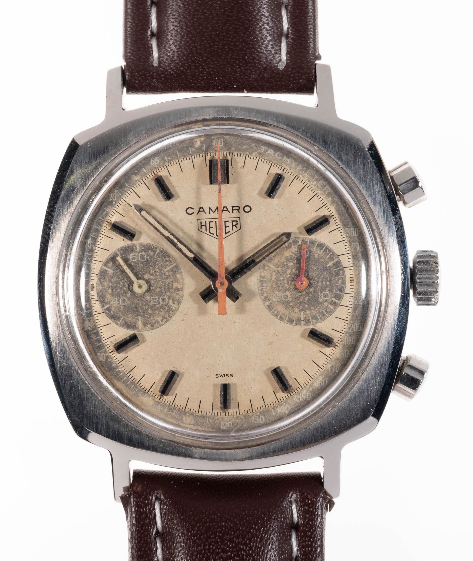 HEUER-LEONIDAS CAMARO STAINLESS STEEL CHRONOGRAPH WRISTWATCH (1 of 6)