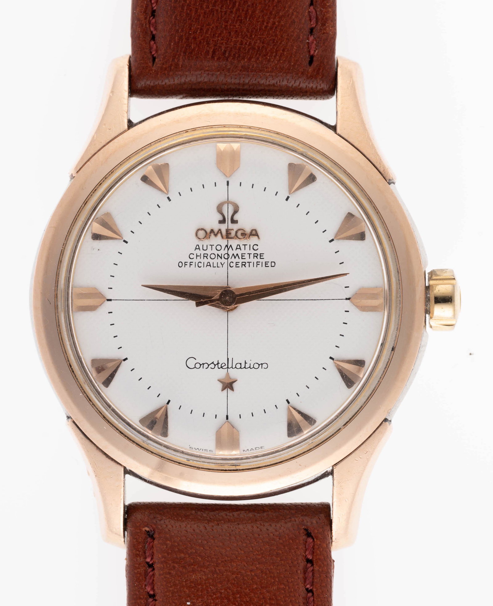 OMEGA CONSTELLATION STEEL AND ROSE GOLD CHRONOMETER WRISTWATCH (1 of 5)