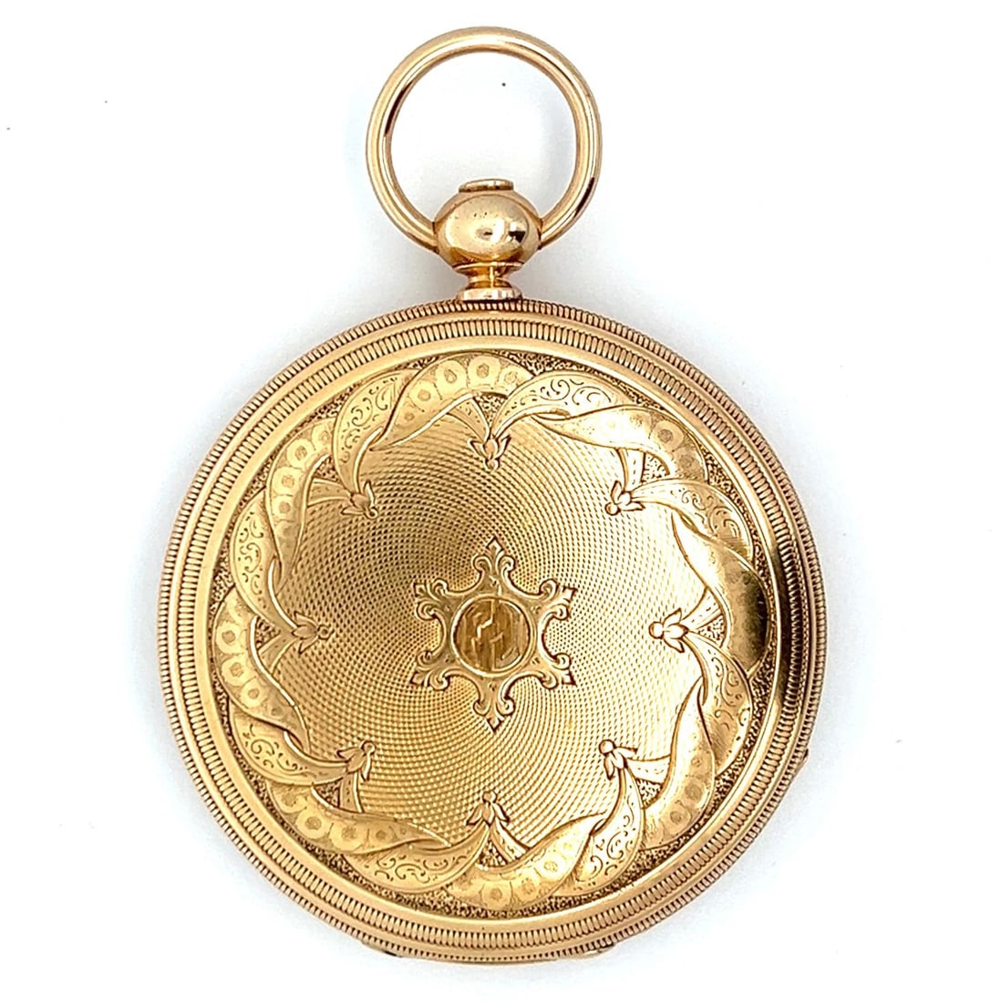 JOSPEH FRENCH LONDON KEY WIND 18K CABRIOLET CASE POCKET WATCH, CIRCA 1860 (1 of 9)