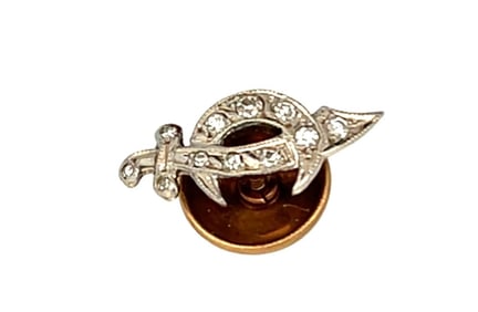 14K GOLD AND DIAMOND MASONIC TEMPLE SHRINERS PIN