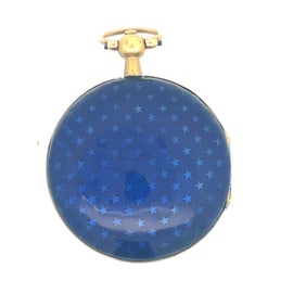 LE BLOND 18K GOLD AND ENAMEL MINIATURE VERGE FUSEE WATCH