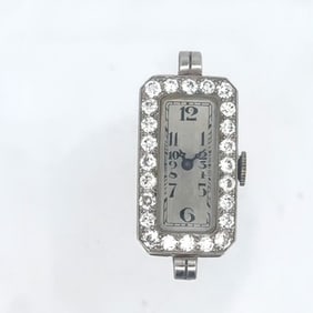 AUDEMARS PIGUET AN CO. PLATINUM AND DIAMOND ART DECO COCKTAIL WATCH