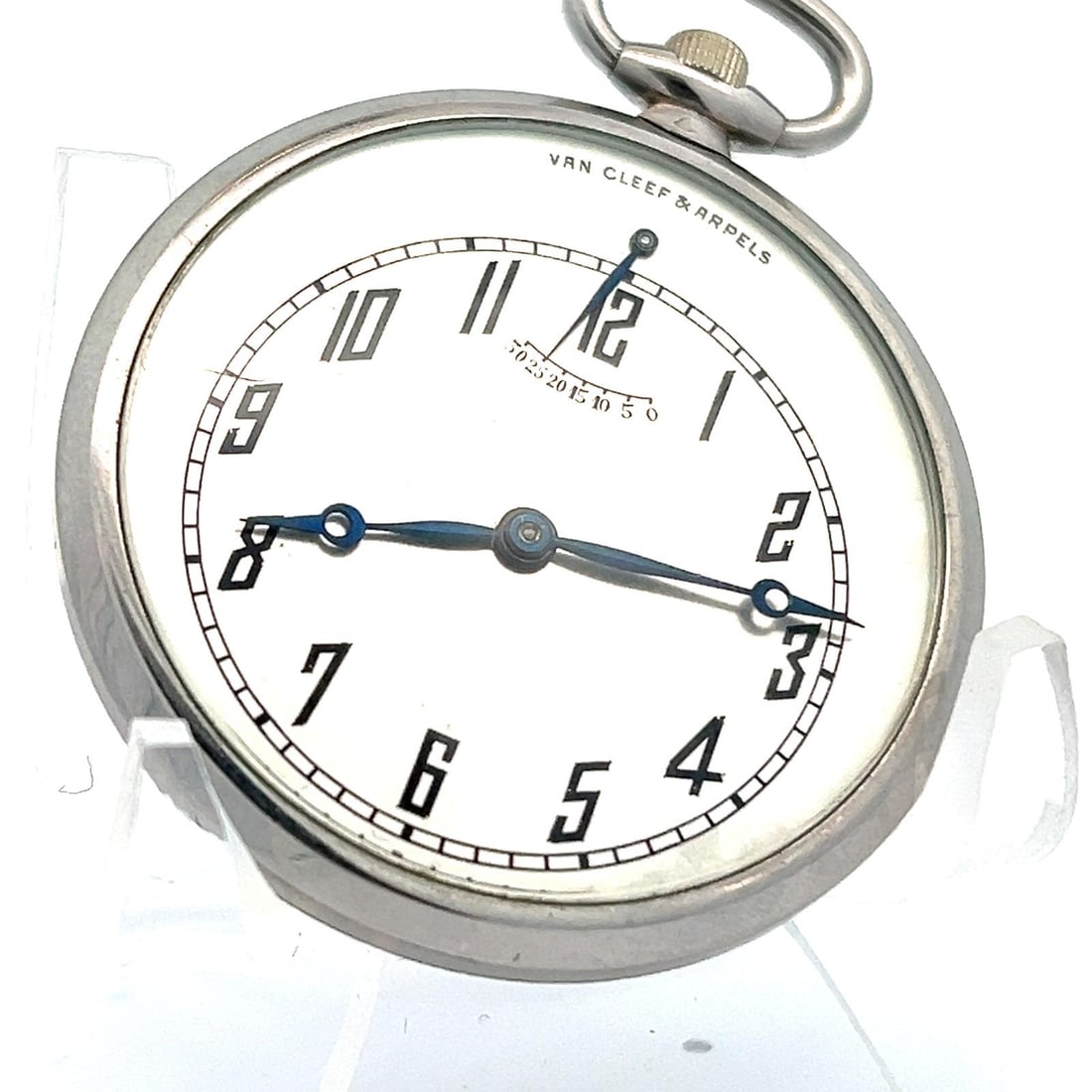 VAN CLEEF AND ARPELS PLATINUM POCKET WATCH WITH POWER RESERVE, VERGER FRERES CASE (1 of 12)