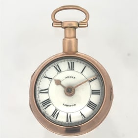 GEORGIAN VERGE FUSEE MINIATURE 18K GOLD PENDANT WATCH, CIRCA 1806