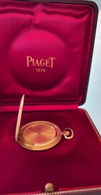 PIAGET FOR TIFFANY AND CO. 18K YELLOW GOLD HUNTING CASE POCKET WATCH, CIRCA 1970