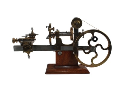 19TH CENTURY WATCHMAKERS PRECISION MANDREL LATHE