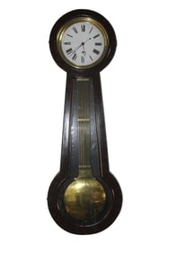 MONUMENTAL FRENCH KEYHOLE STYLE PINWHEEL REGULATOR, CIRCA 1900