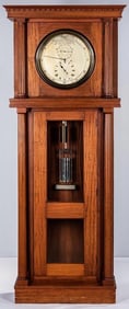 C.R. RAILORAD ASTRONOMICAL FLOOR REGULATOR CLOCK