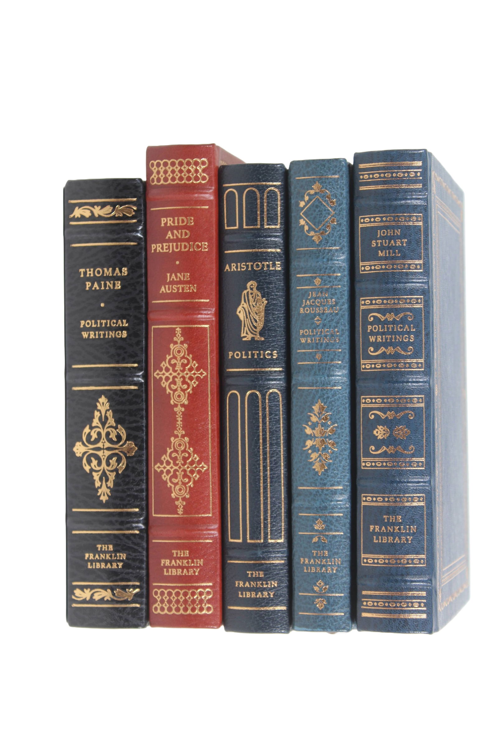 5 FRANKLIN LIBRARY 100 GREATEST BOOKS OF ALL TIMES LEATHER BOUND BOOKS (1 of 2)