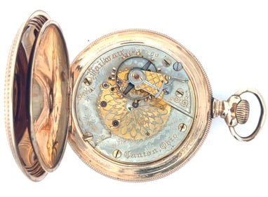 HAMPDEN SPECIAL RAILWAY 21 JEWEL RAILROAD POCKET WATCH, CIRCA 1898