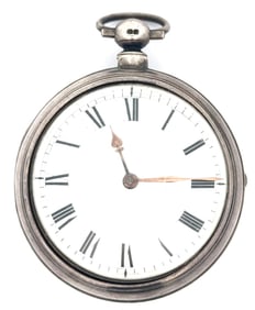 JOHN KENT BUTCHER  PAIR CASE SILVER FUSSE POCKET WATCH