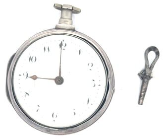 JN. THOMA LONDON SILVER PAIR CASE FUSEE POCKET WATCH