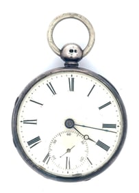 S. P. CHAMPNEY, WORCESTER, MA SILVER FUSEE POCKET WATCH