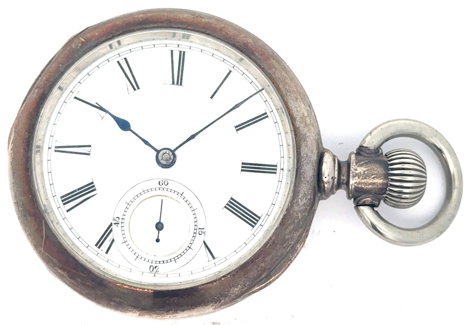 ILLINOIS AMERICA GRADE TRANSITIONAL SILVER POCKET WATCH, CIRCA 1881 (1 of 7)