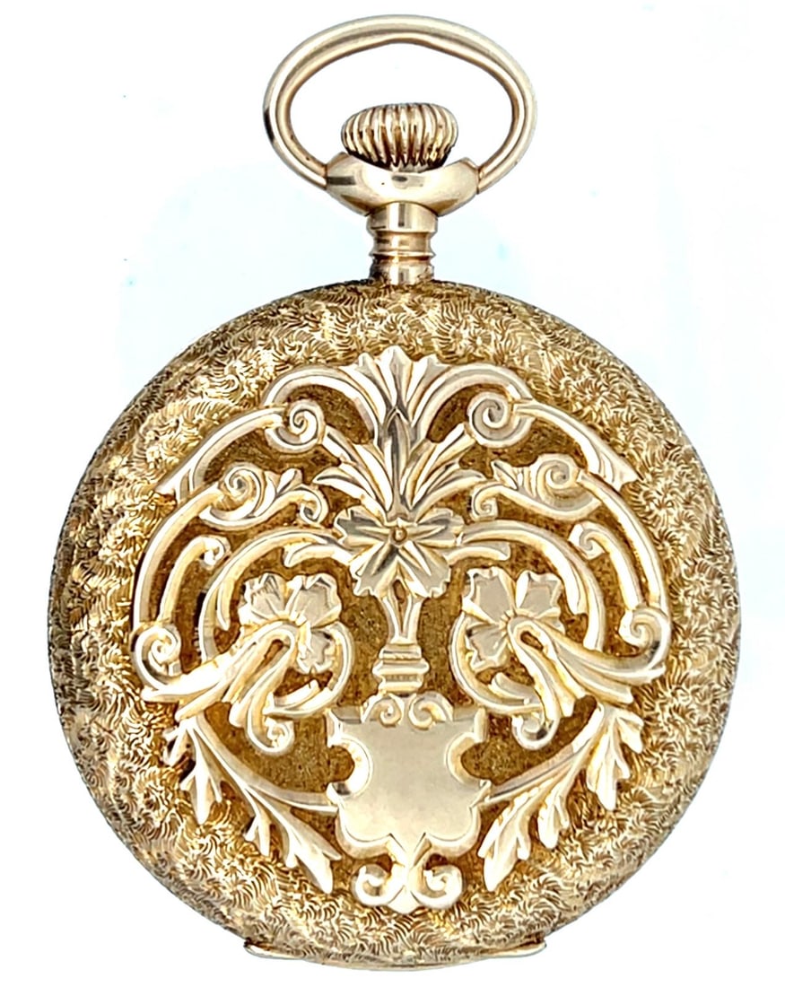 14K GOLD G. RENINGHAUSEN HUNTING CASE POCKET WATCH (1 of 5)