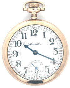 HAMILTON GRADE 946 23 JEWEL 18 SIZE RAILROAD POCKET WATCH, CIRCA 1918