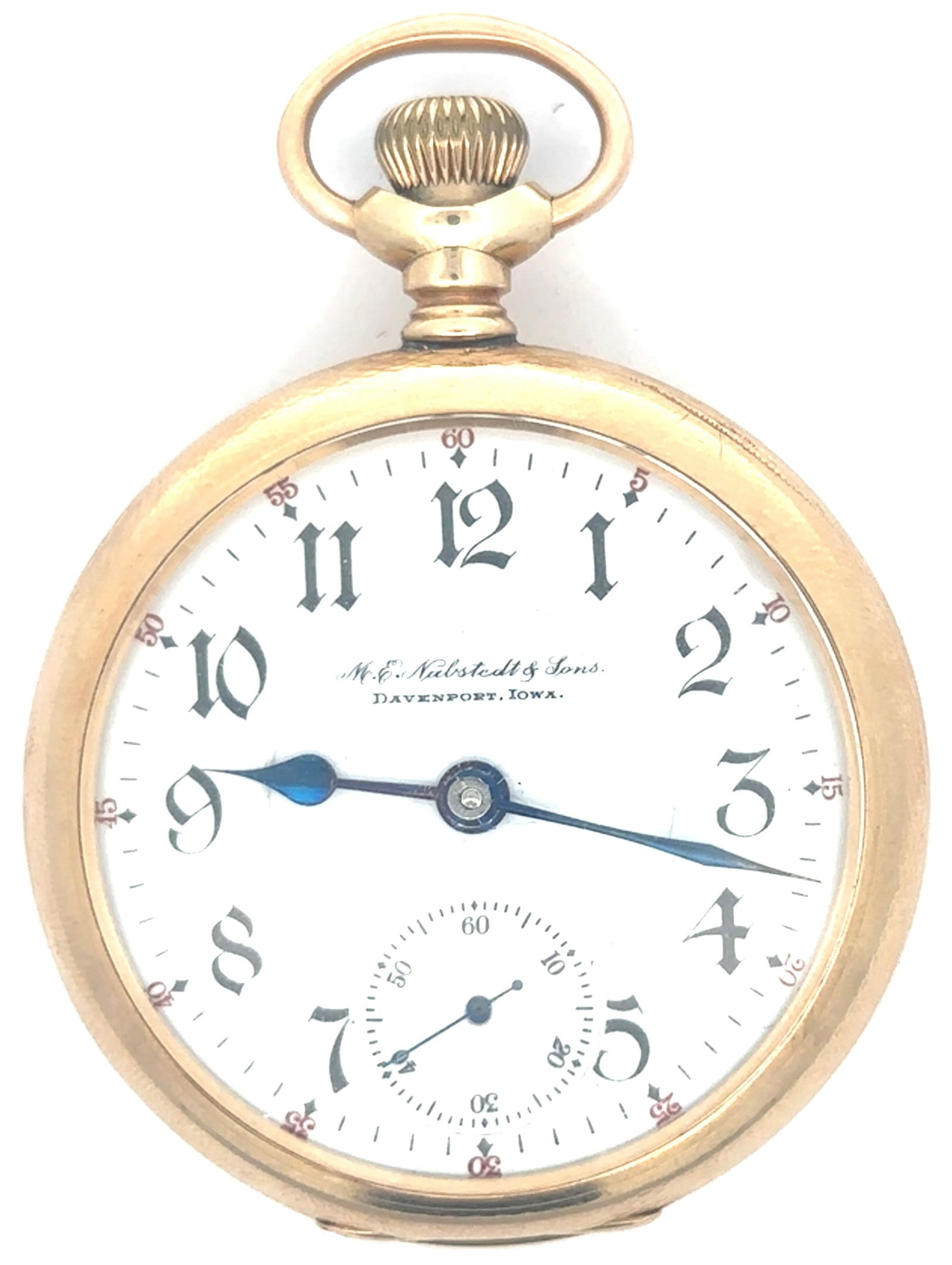 ILLINOIS 21 JEWEL BUNN SPECIAL 18 SIZE PRIVATE LABEL IN 14K GOLD CASE, CIRCA 1896 (1 of 7)