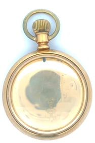 14K GOLD 18 SIZE KEYSTONE SWING-OUT STYLE OPEN FACE CASE