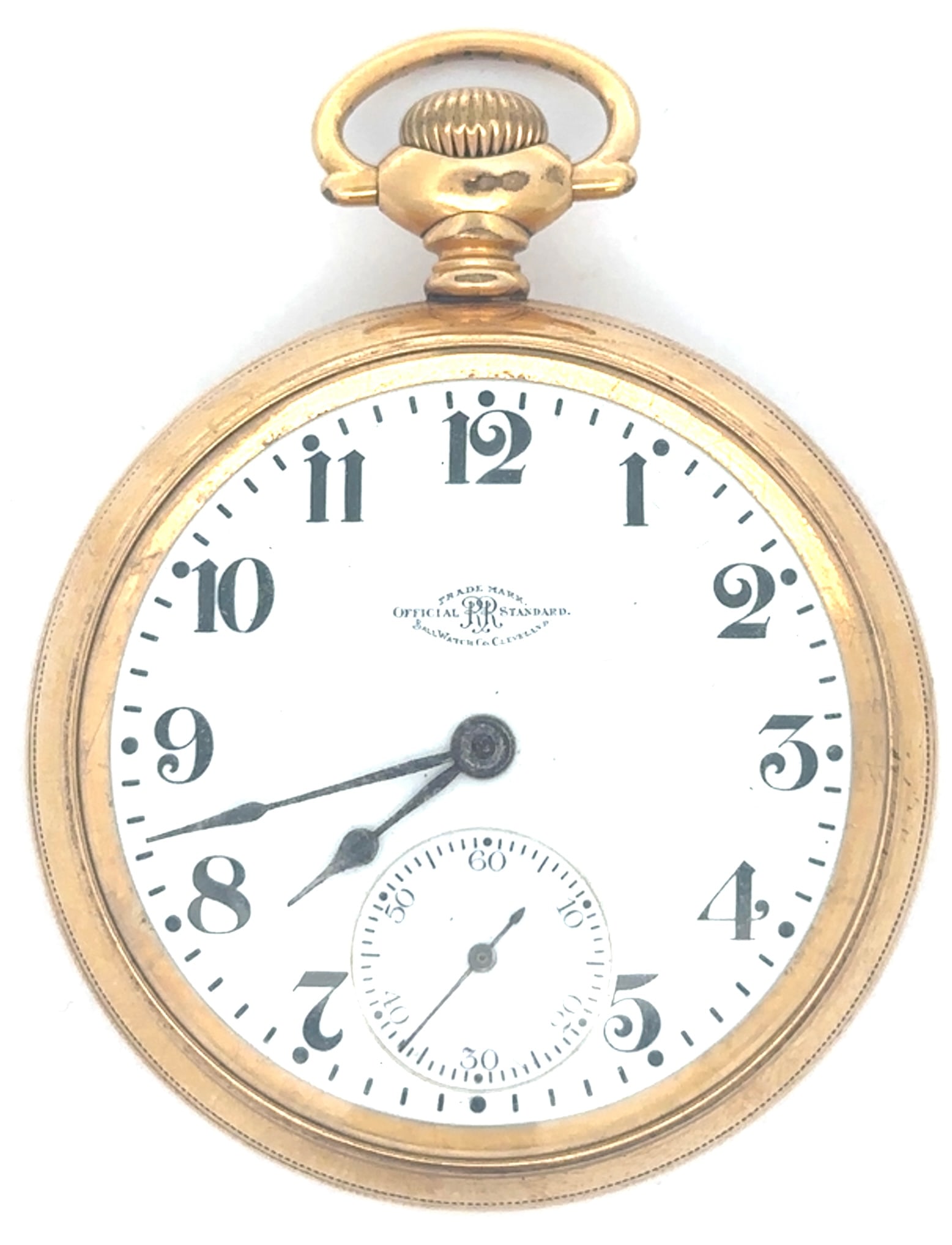 BALL GRADE 999A 21 JEWEL HAMILTON RAILROAD POCKET WATCH, CIRCA 19097 (1 of 5)