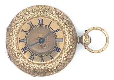 GEORGE ORAM AND SON 18K DEMI-HUNTER PENDANT WATCH, CIRCA 1875