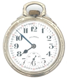 ILLINOIS BUNN SPECIAL GRADE 163 23 JEWEL POCKET WATCH IN MODEL 181 CASE, CIRCA 1931