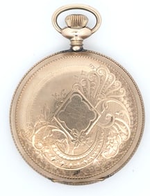 ILLINOIS A. LINCOLN 21 JEWEL HUNTING CASE POCKET WATCH, CIRCA 1912