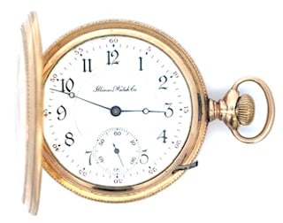 ILLINOIS 989 SPECIAL 17 JEWEL HUNTING CASE POCKET WATCH, CIRCA 1907