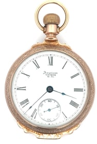 WALTHAM  MODEL 1883 18 SIZE GOLD FILLED POCKET WATCH, CIRCA 1889