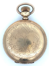 ELGIN 15 JEWEL GOLD FILLED HUNTING CASE POCKET WATCH, CIRCA 1896