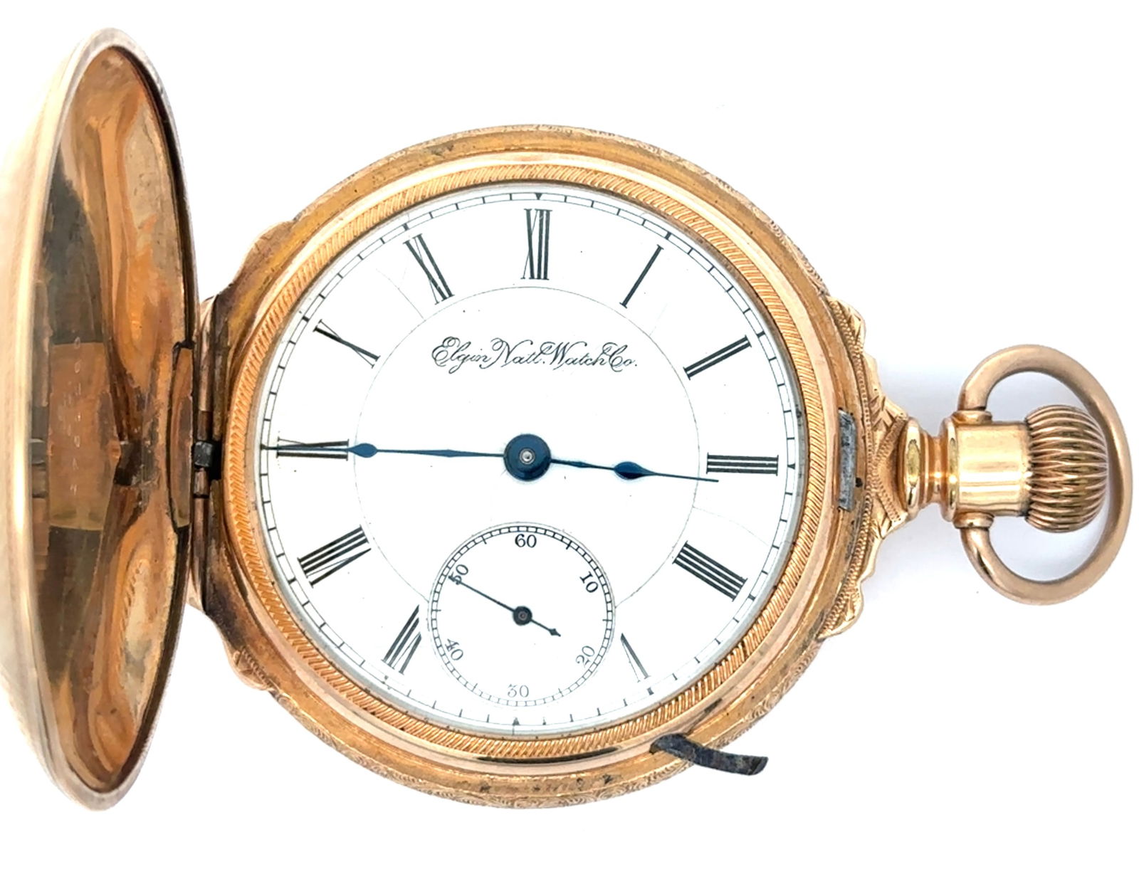 ELGIN B.W. RAYMOND 18 SIZE 15 JEWEL 14K GOLD FILLED HUNTING CASE POCKET WATCH, CIRCA 1891 (1 of 8)