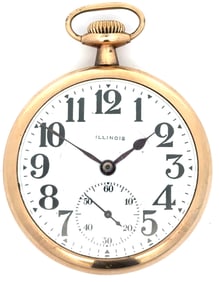 ILLINOIS 21 JEWEL SANGAMO SPECIAL RAILROAD POCKET WATCH, CIRCA 1915