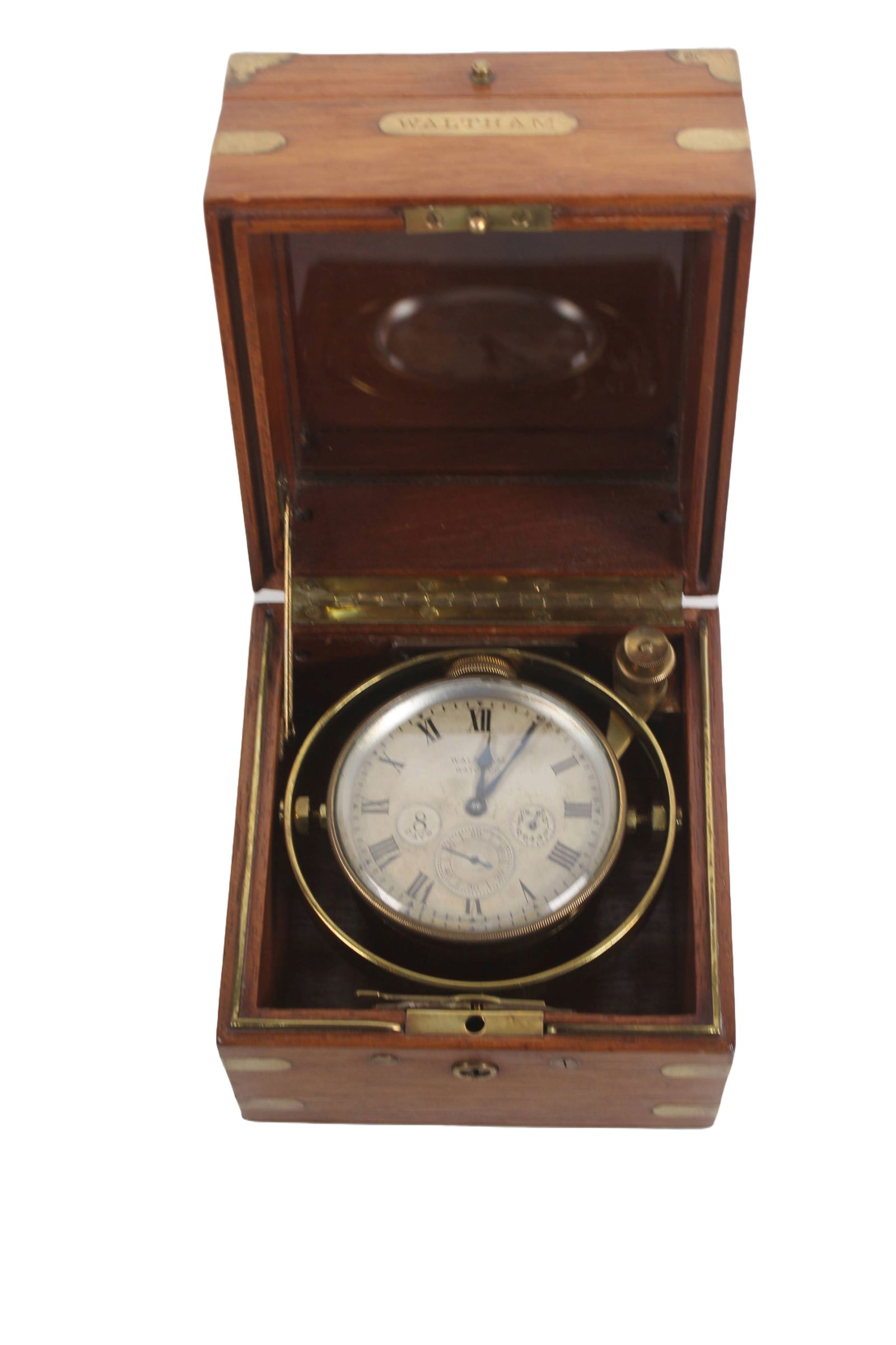 WALTHAM 8 DAY MARINE CHRONOMETER, CIRCA 1918 (1 of 9)