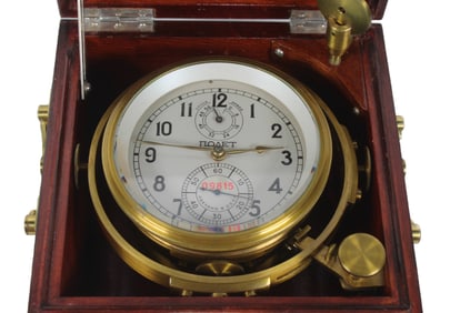 POLJOT RUSSIAN 2 DAY MARINE CHRONOMETER, CIRCA 1984