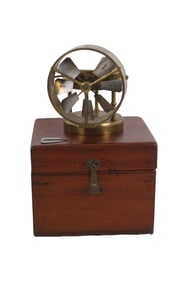 VINTAGE BRASS ANANOMETER MASS FLOW METER IN BOX