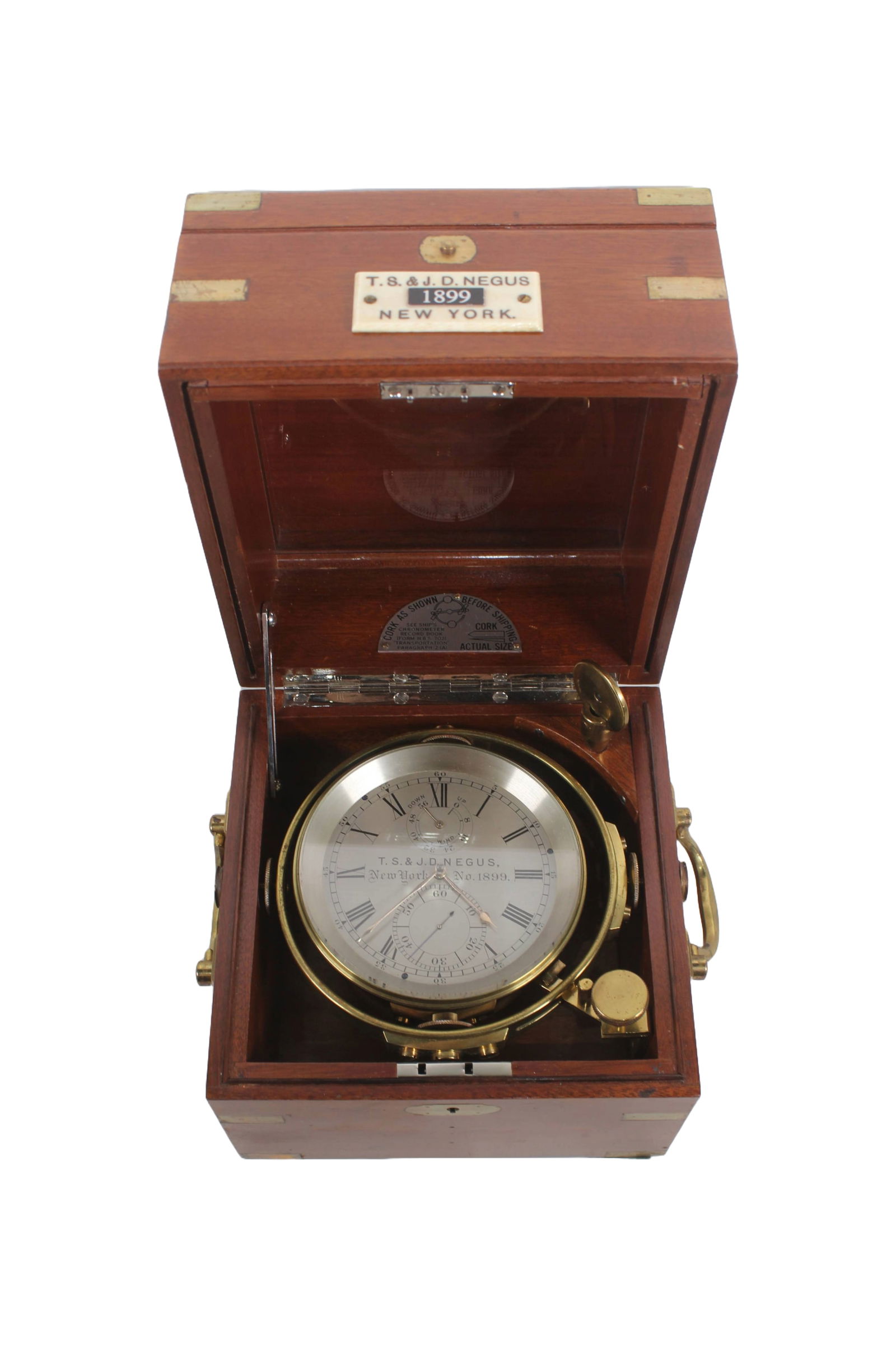 T. S. AND J. D. NEGUS TWO DAY MARINE CHRONOMETER, CIRCA 1895 (1 of 9)