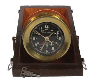 WWII CHELSEA U.S. ARMY MESSAGE CENTER CLOCK, M1