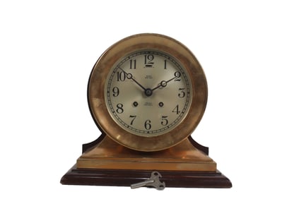 CHELSEA COMMANDER SHIPS BELL CLOCK, CIRCA 1930