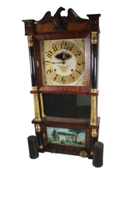 C. AND L. C. IVES TRIPLE DECKER SHELF CLOCK, CIRCA 1834