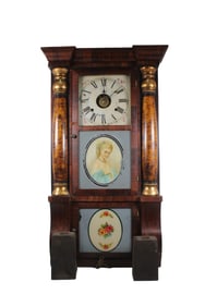 SETH THOMAS TRIPLE DECKER SHELF CLOCK, CIRCA 1850