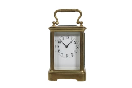 MINIATURE CARRIAGE CLOCK, CIRCA 1890