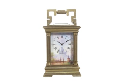 FRENCH MINIATURE CARRIAGE CLOCK, CIRCA 1890