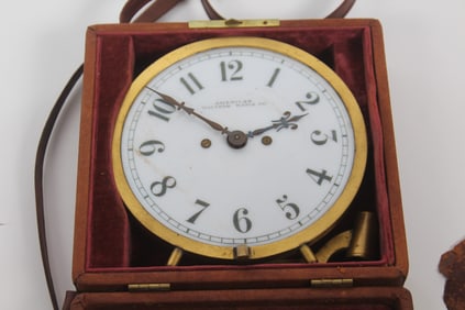 WALTHAM GAS LIGHT NURSEY CLOCK, CIRCA 1885