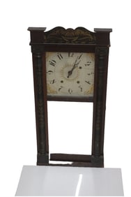 E & G W BARTHOLOMEW LOOKING GLASS CLOCK, CIRCA 1830