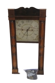 JEROME, THOMPSON & CO. LOOKING GLASS  CLOCK, CIRCA 1827