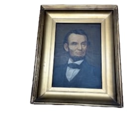 ILLINOIS ADVERTISING PRINT ABRAHAM LINCOLN IN FRAME, CIRCA 1913