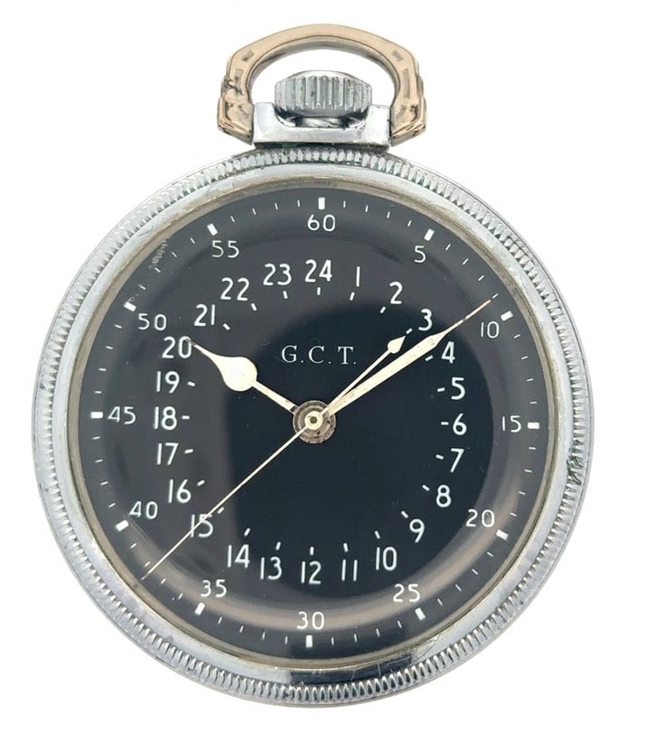 HAMILTON GRADE 4992B WORLD WAR II AVIATOR POCKET WATCH, CIRCA 1944 (1 of 4)
