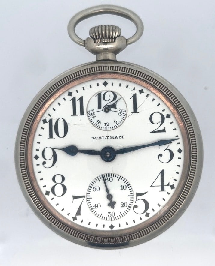 RARE RIVERSIDE MAXIMUS 23 JEWEL WIND INDICATOR WALTHAM RAILROAD WATCH, CIRCA 1919 (1 of 5)