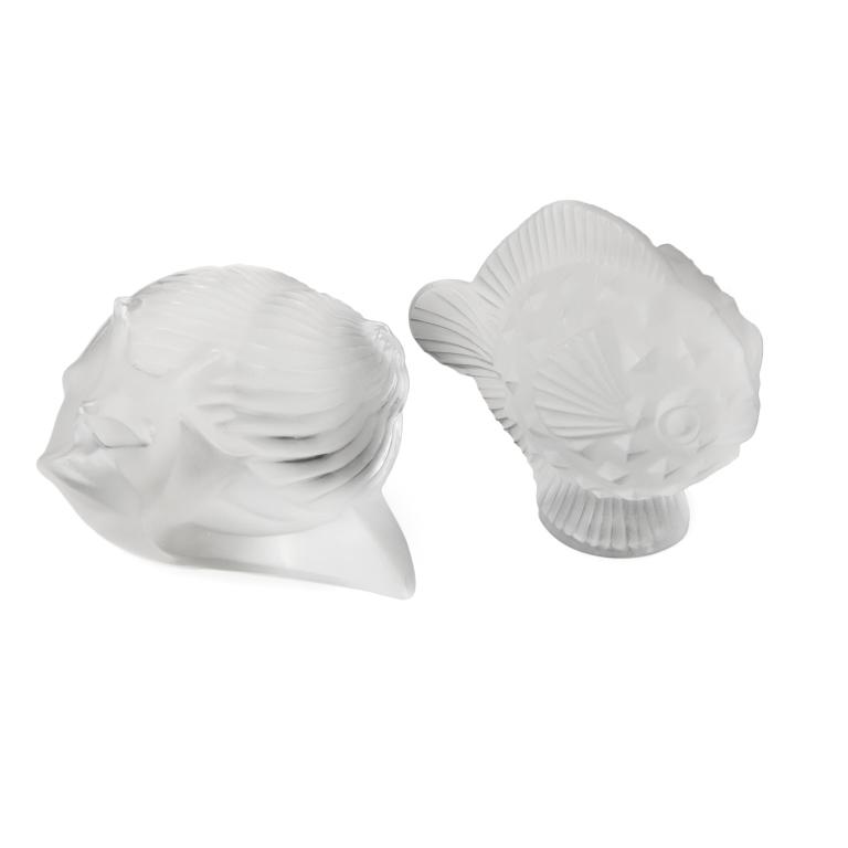 LALIQUE CRYSTAL PUFFER FISH AND SNAIL (1 of 6)